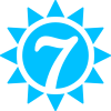 Sunny 7 in San Diego CA Logo with number 7