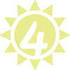Sunny 7 in San Diego CA Logo with number 4