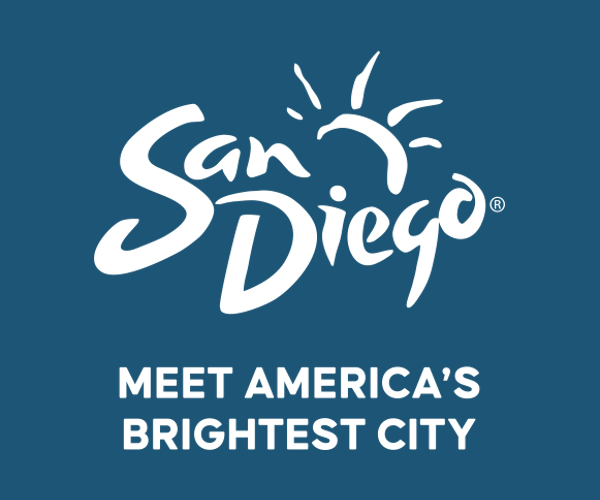 San Diego Tourism Authroity Logo with the tagline America's Brightest City