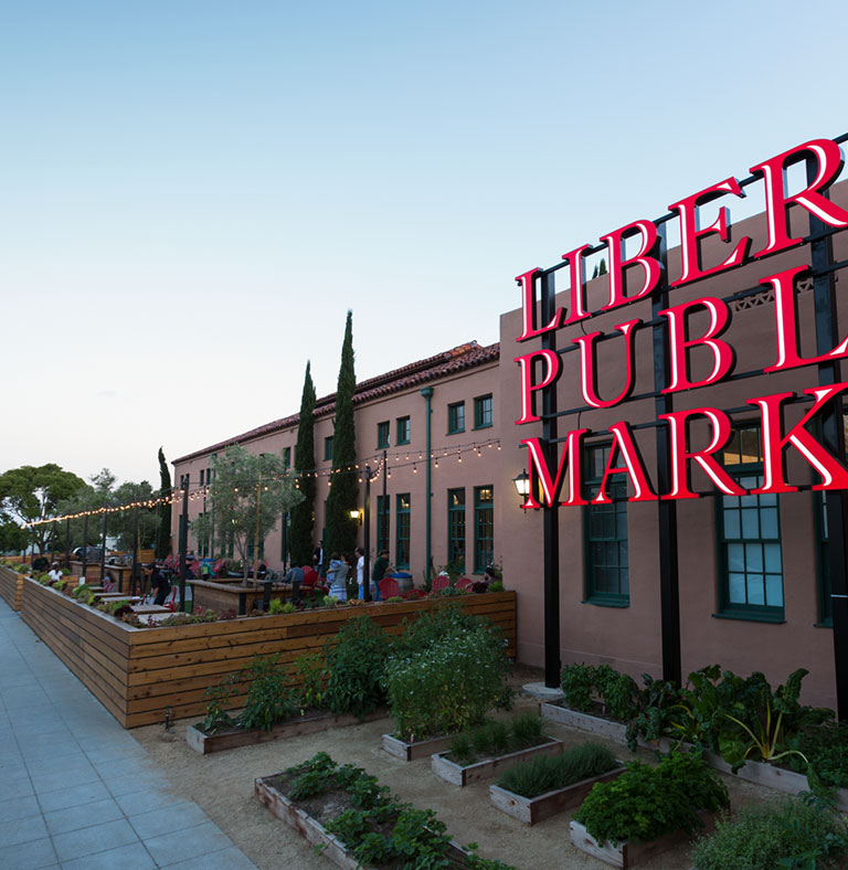Liberty Public Market Sign in San Diego CA 