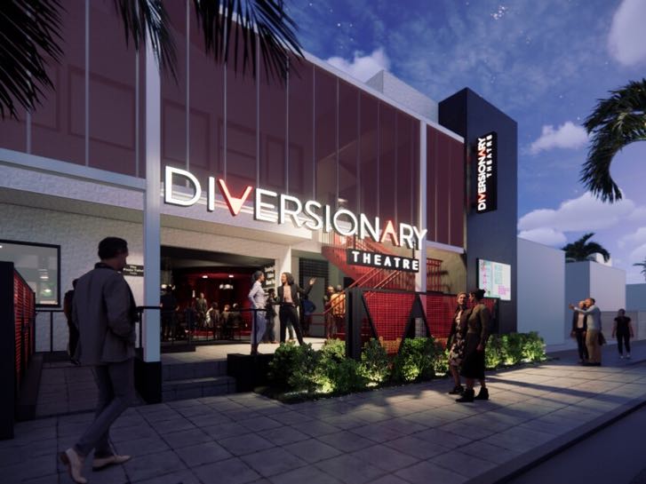Rendering of Diversionary Theatre extrior in University Heights San Diego