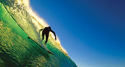 Surfing Black's Beach in San Diego CA