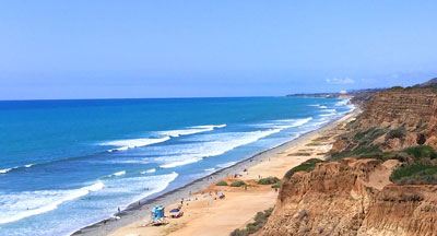 San Onofre Beach San Diego County in CA