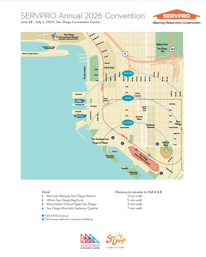 Servpro Hotel Map 2026