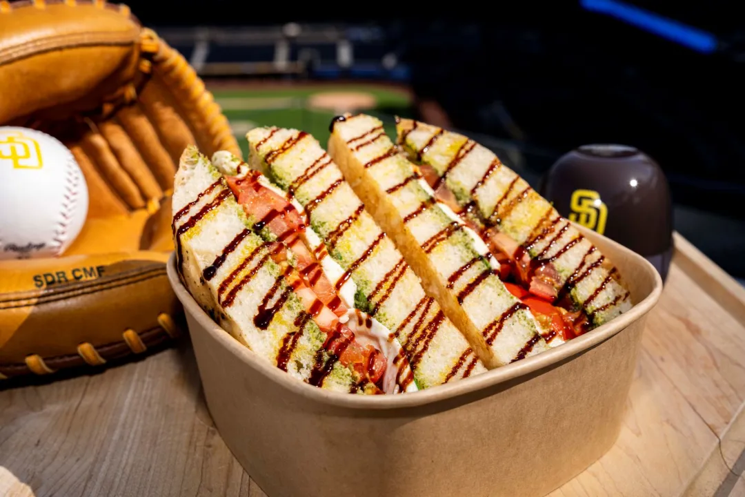 An image of a new sandwich food item at the San Diego Padres' Petco Park 