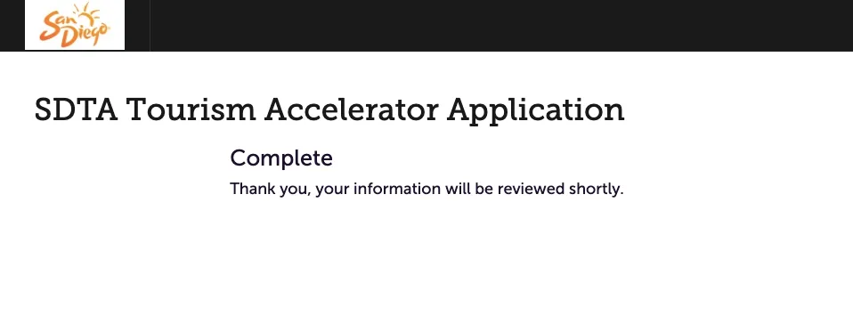 Confirmation of Application Submission