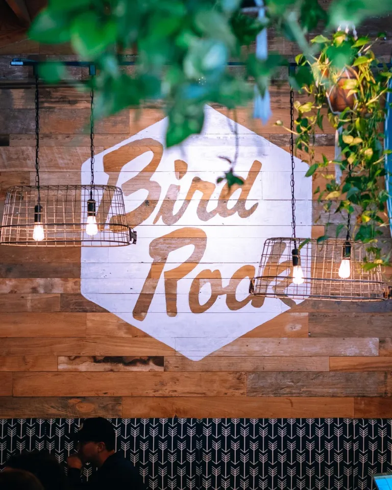 Bird Rock sign in this San Diego neighborhood restaurant