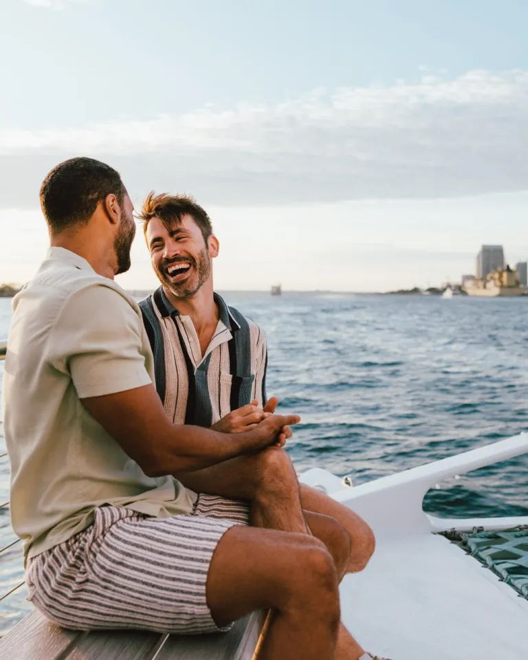 LGBTQ Couple on the Triton in the San Diego Bay
