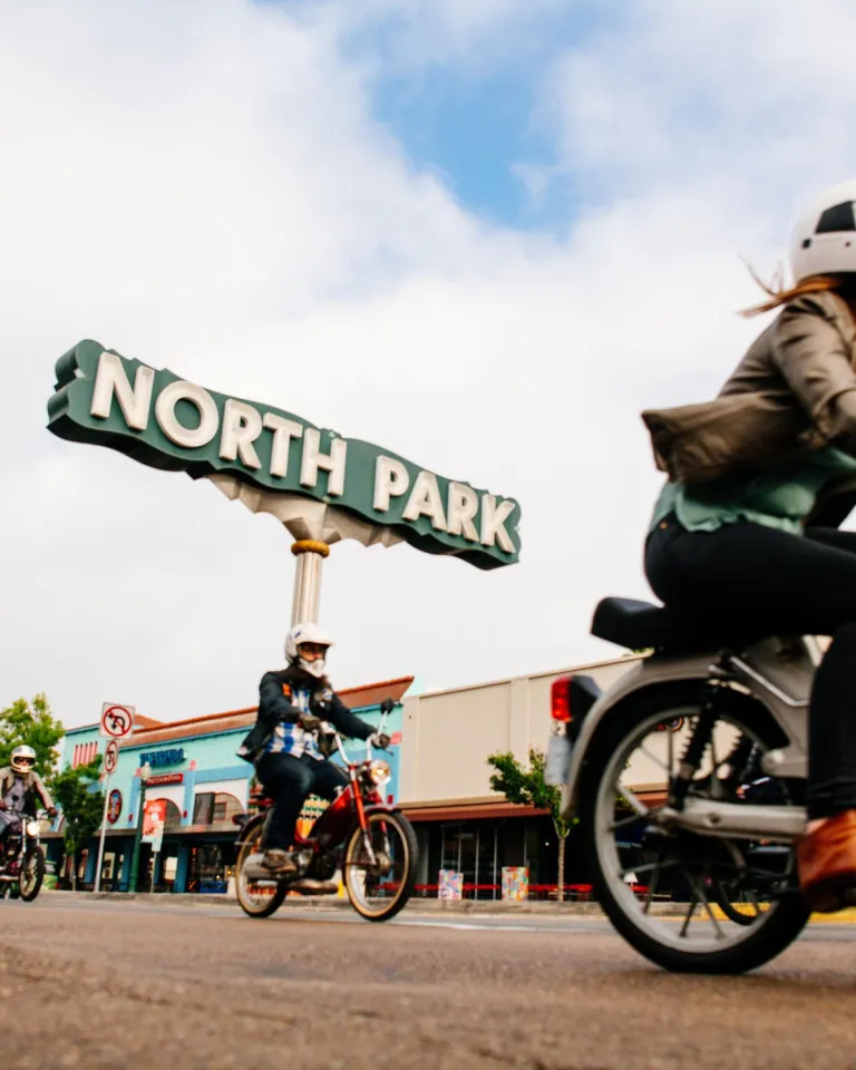 Scooters on University Avenue in North Park, San Diego