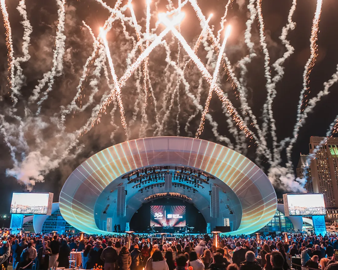 Fireworks over Rady Shell