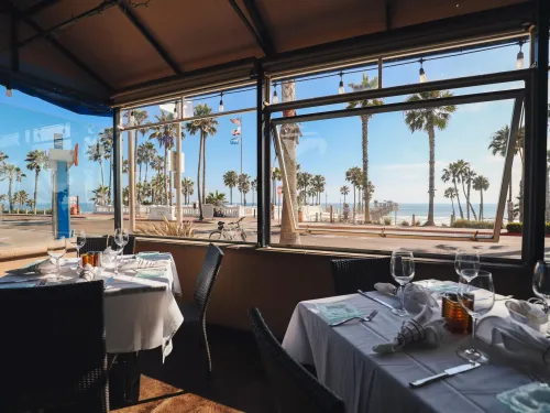 Dining at the 333 Pacific in Oceanside looking at the Oceanside Pier