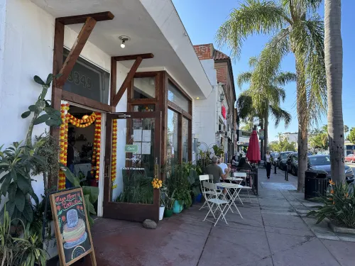 Shops along Adams Ave in Normal Heights neighborhood of San Diego