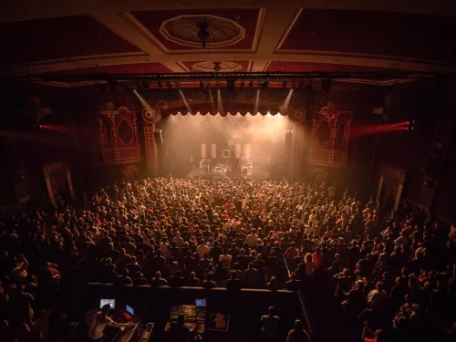 Crowd watching a live music show inside of the Observatory in North Park