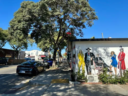 Shops lining Fern St. in the South Park neighborhood of San Diego, CA
