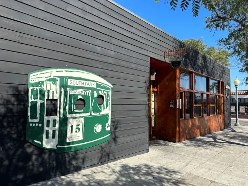 Painted Station Tavern train outside of the South Park restaurant