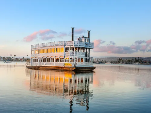 The Bahia Belle sternwheeler on Mission Bay in San Diego, CA