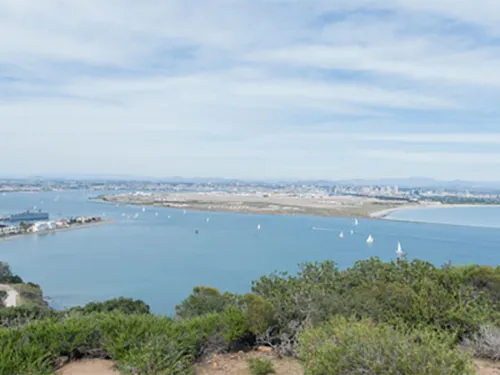 The Bayside Trail heading down Cabrillo National Monument in San Diego's Point Loma