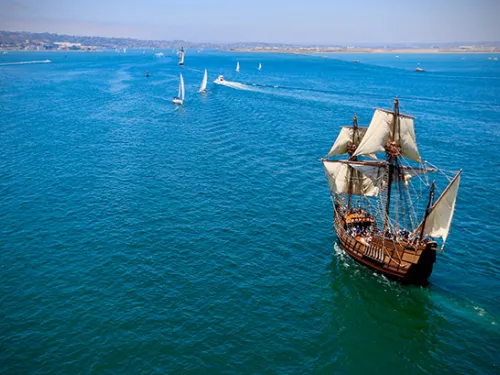 San Salvador Sailing Adventure pirate ship in San Diego Bay