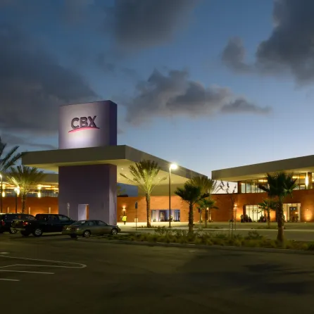 Exterior of the Cross Border Express facility linking the United States and San Diego to the Tijuana Airport